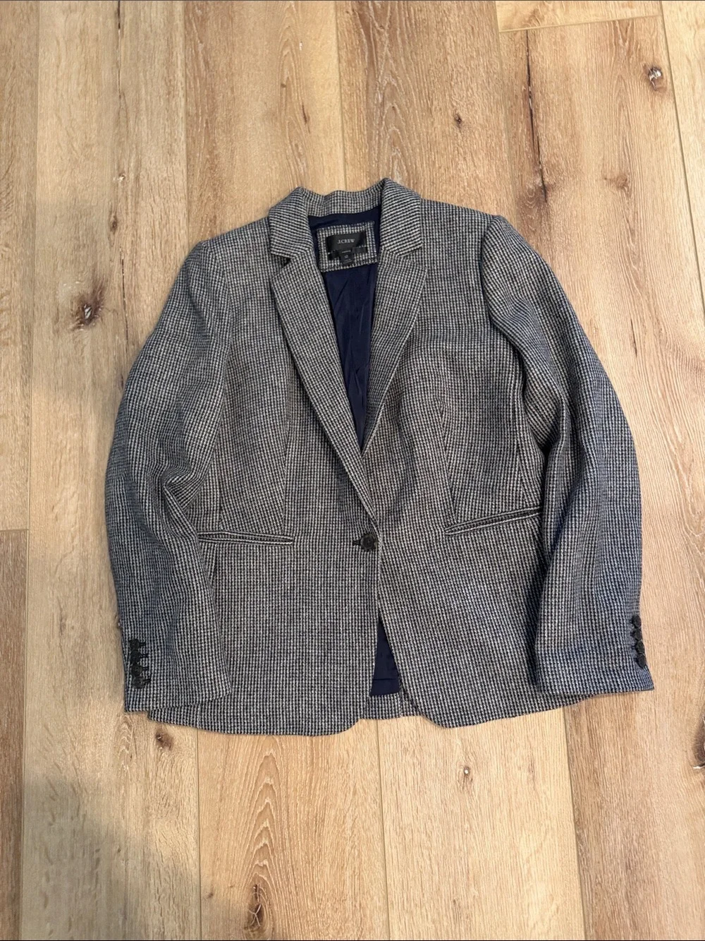 J. Crew Men's Black & Gray Houndstooth Sport Coat